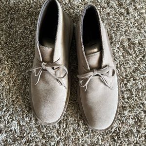 Clarks Original Womens 10 Desert Ankle Boots Tan Canvas Chukka Boot Extra Light